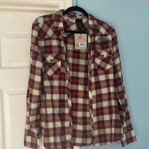 Harley Davidson plaid button up Women’s shirt size Large